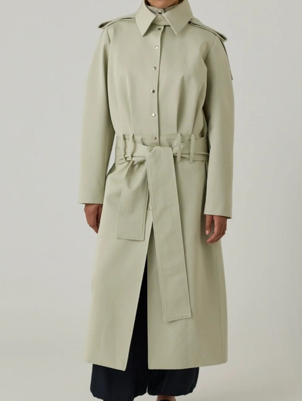 Sage Long Amy Trench Coat